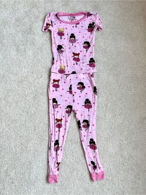 Penelope Mack Pink Heart & Ballerina Pajama Set
